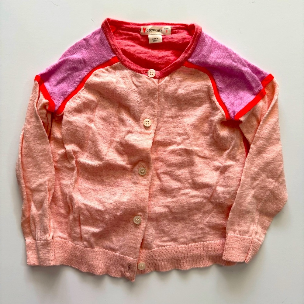 Crew cuts colour block cardigan